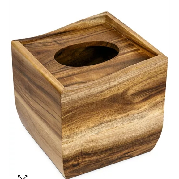 Kassatex Other - KASSATEX Bath Accessories, Acacia Tissue Holder | Wooden Tissue Box Holder